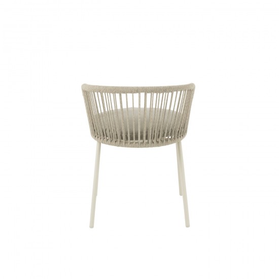 Jolipa Chaise Toa Acier Corde Gris.