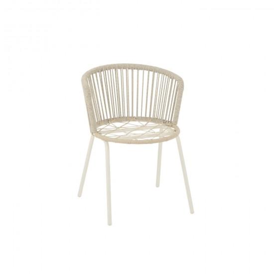 J-Line Silla Toa Acero/Soga Gris.