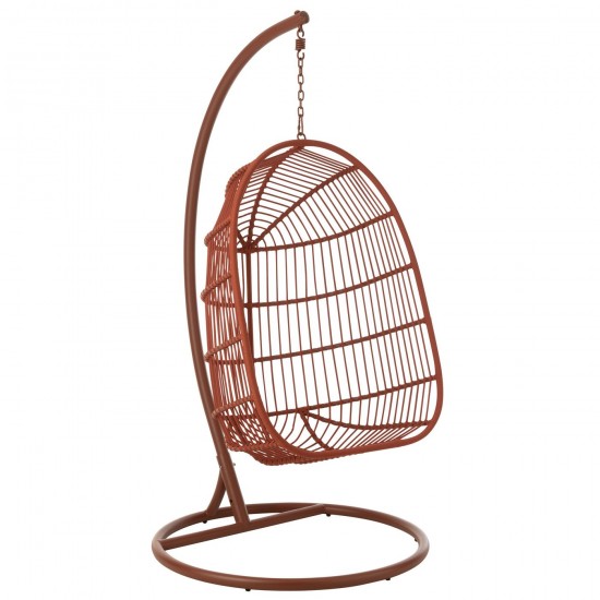 J-Line J Line chaise suspendue oeuf Chaise Suspendu Egga Acier Corde Rouge.