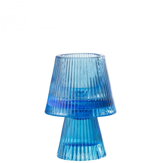 J Line Chandelier Chapeau Verre Bleu L9xB9xH12 cm JLine 52377 by Jolipa 52377.