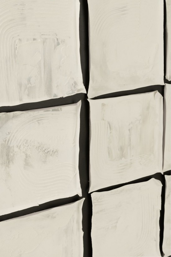 J-Line J Line tableaux peintures Jolipa Peinture Carre Acrylique Toile Blanc Noir.