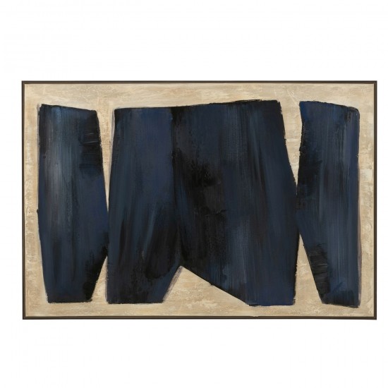 J Line Peinture Pog Acrylique Toile Noir Brun L83xB5xH123 cm JLine 52393 by Jolipa 52393.