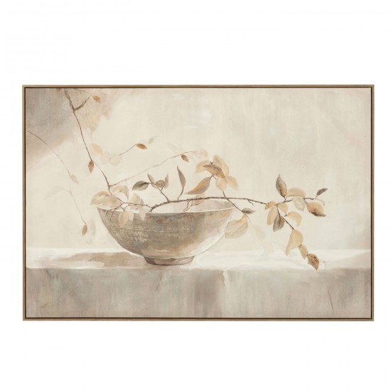 J Line Peinture Bog Acrylique Tole Blanc Naturel L123xB5xH83 cm JLine 52399 by Jolipa 52399.