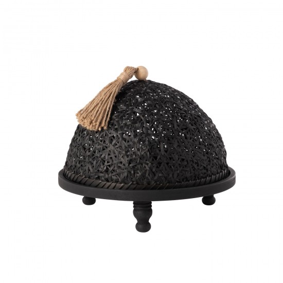 J Line Cloche Alimentaire Bois De Sapin Noir L30xB30xH25 cm JLine 52465 by Jolipa 52465.
