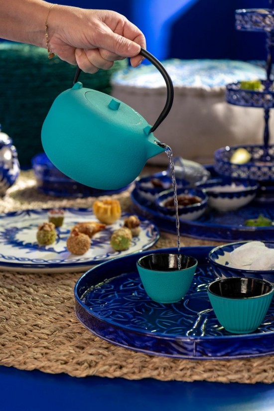 Jolipa Boite 2 Tasse A The Metal Bleu Assortiment De 2.