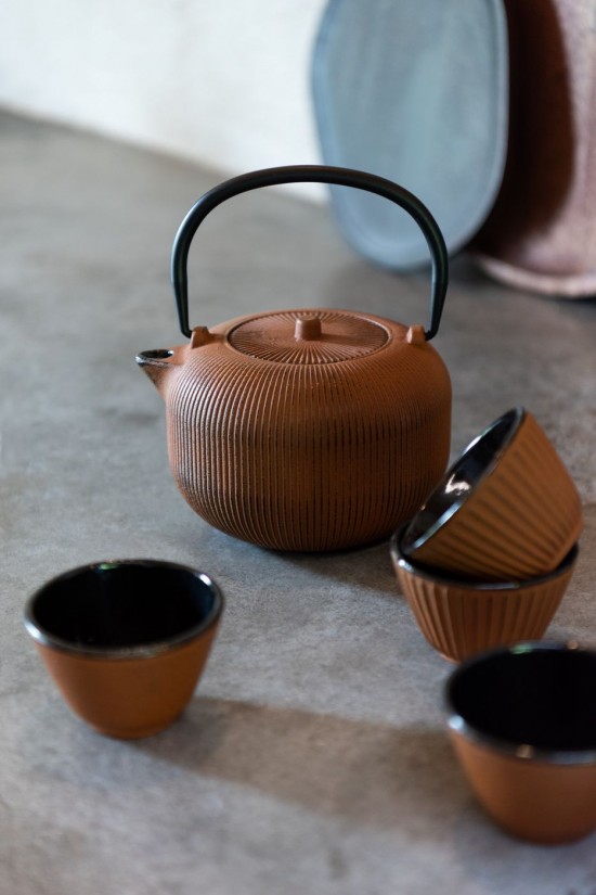 Jolipa Boite 2 Tasse A The Metal Marron Assortiment De 2.