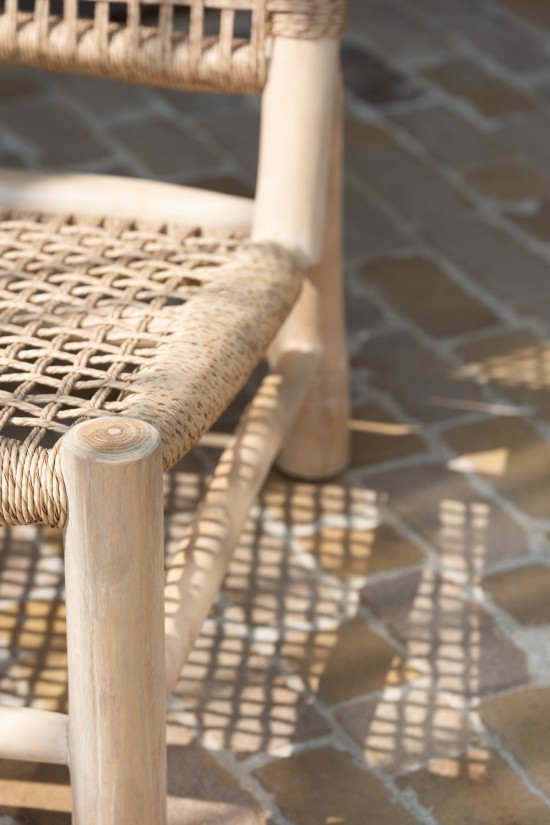 J Line Sofa Vita Teck Plastiquue Naturel L75xB62xH85 cm JLine 52946 by Jolipa 52946.