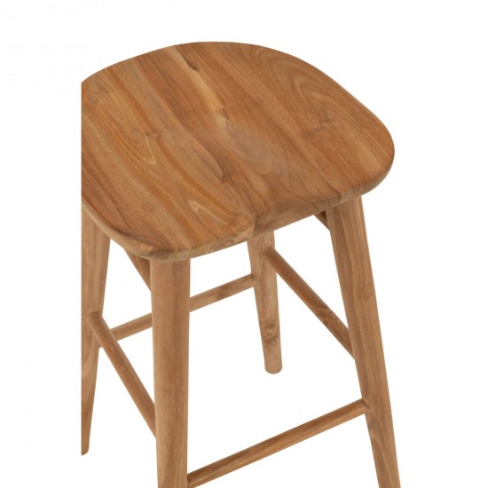 J-Line J Line chaises tabourets de bar Chaise De Bar Mika Teck Naturel.