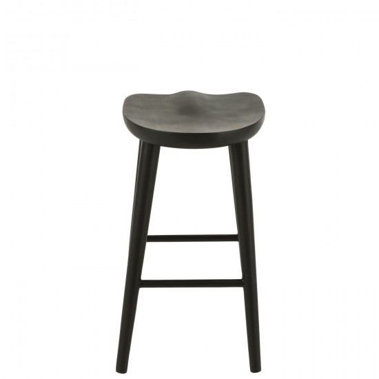 Jolipa Chaise De Bar Mika Teck Noir.
