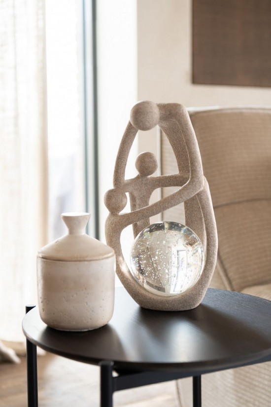 J-Line J Line pots a de provision Pot Decoratif Olina Ciment Creme Large.