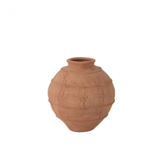 J Line Vase Kaia Rond Terracotta L27xB27xH29 cm JLine 53022 by Jolipa 53022.