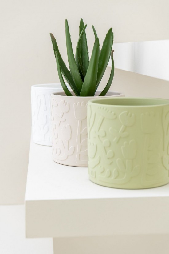 Jolipa Cachepot Aloha Terracotta Mix Large Assortiment De 3.