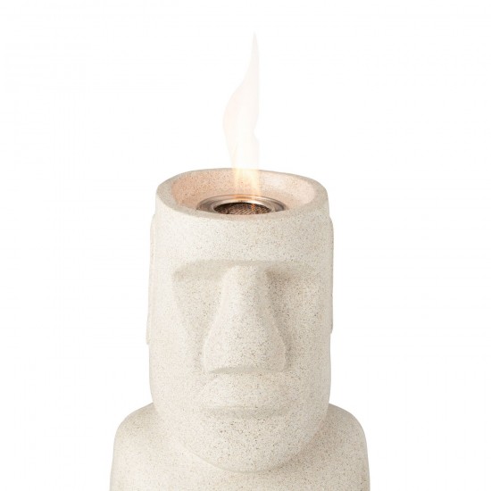 J-Line J Line Lampe à huile. lampes à huile Jolipa Brasero Moai Mgo Gris.