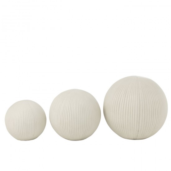 J-Line J Line boules balles Jolipa Balle Deco Argile Blanc Large.