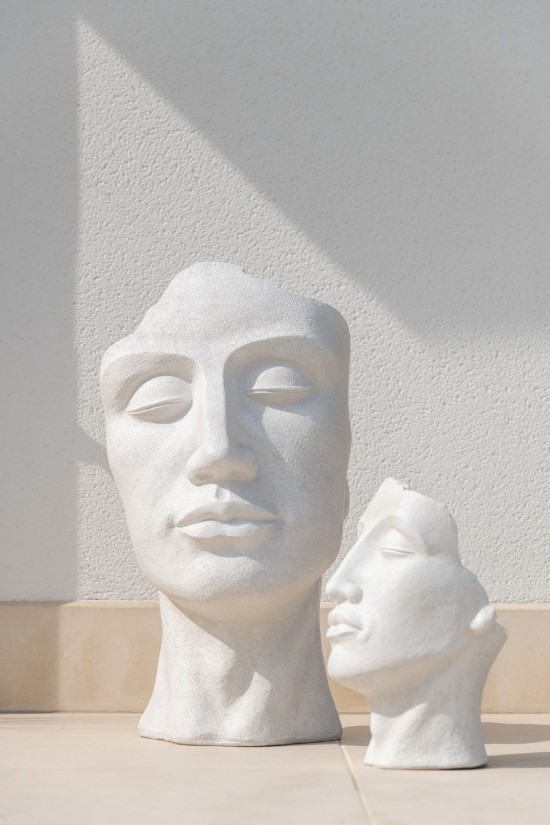 Jolipa Cachepot David Argile Blanc Small.