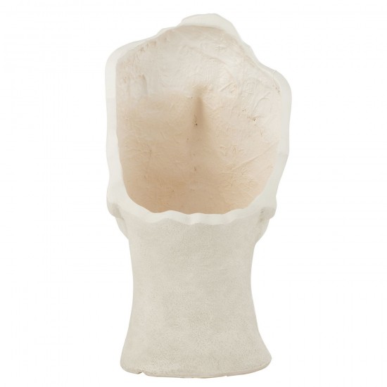 J-Line J Line cachepots de fleur Jolipa Cachepot David Argile Blanc Large.