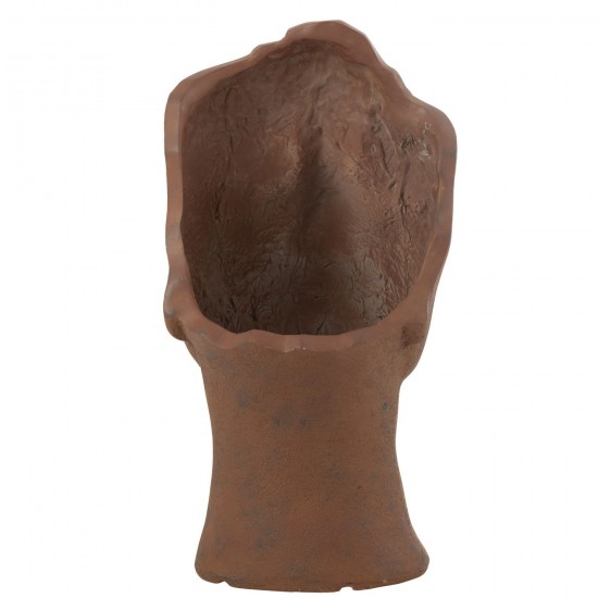 J-Line J Line cachepots de fleur Jolipa Cachepot David Argile Rouille Large.