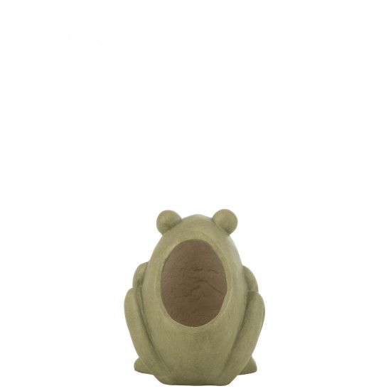 J-Line J Line cachepots de fleur Jolipa Cachepot Frog Argile Vert Small.