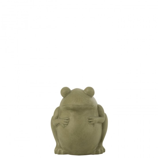 J Line Cachepot Frog Argile Vert Small L21xB21xH25 cm JLine 53171 by Jolipa 53171.