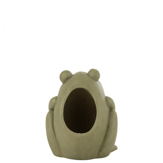 J-Line J Line cachepots de fleur Jolipa Cachepot Frog Argile Vert Large.