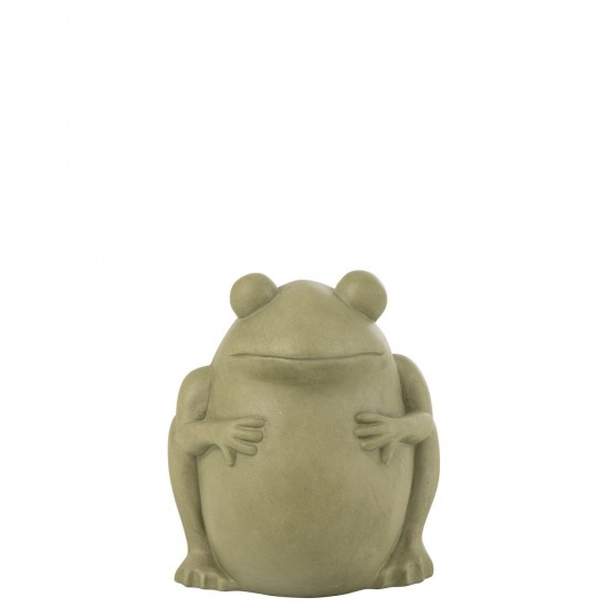 J Line Cachepot Frog Argile Vert Large L27xB27xH31 cm JLine 53172 by Jolipa 53172.