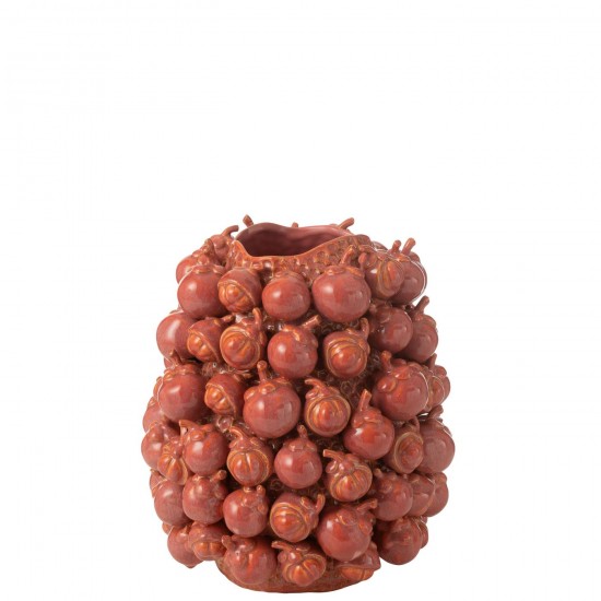 J Line Vase Botanica Argile Cuivre Rose Small L32xB31xH36 cm JLine 53183 by Jolipa 53183.