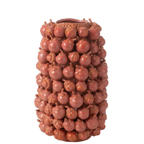 J Line Vase Botanica Argile Cuivre Rose Large L33xB31xH49 cm JLine 53184 by Jolipa 53184.