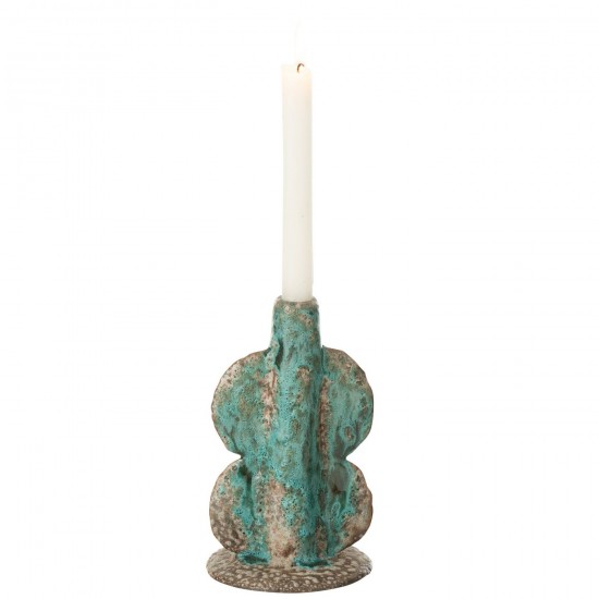 J Line Vase Chandelier Naga Ceramique Azur Marron L12xB12xH20 cm JLine 53245 by Jolipa 53245.