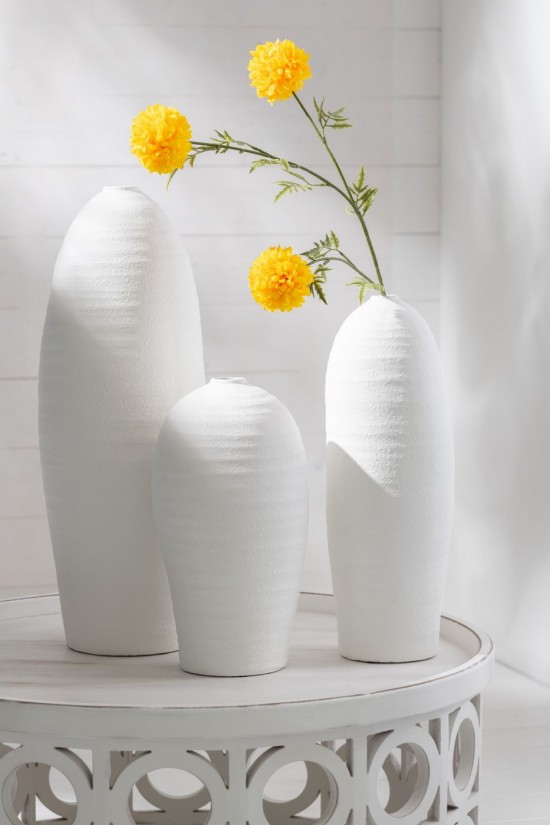 Jolipa Vase Creta Argile Blanc Small.