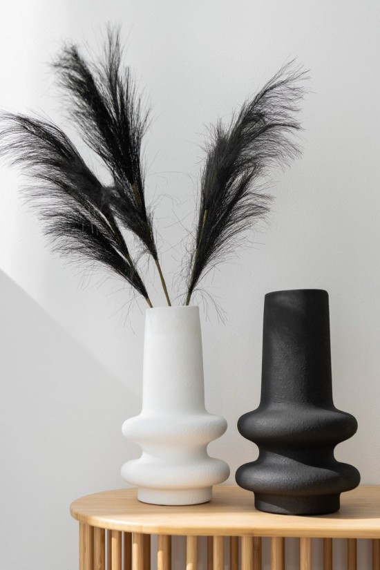 Jolipa Vase Lyra Argile Blanc Large.