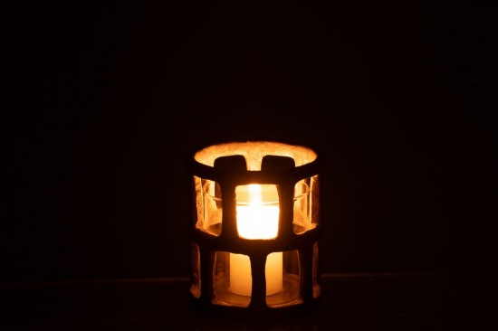 J-Line J Line lanternes photophores Jolipa Photophore Antique Polyresine Verre Medium.