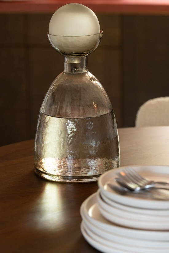 Jolipa Vase Bouteille Bouchon Yara Verre Greige Small.