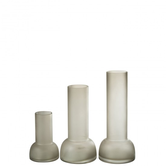 Jolipa Vase Chandelier Yara Verre Greige Large.