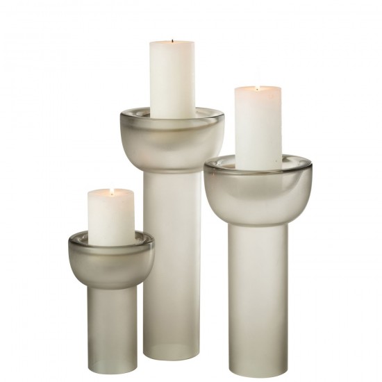 J-Line J Line Grands vases Grand vase Vases hauts Vase haut. Vase Chandelier Yara Verre Greige Large.