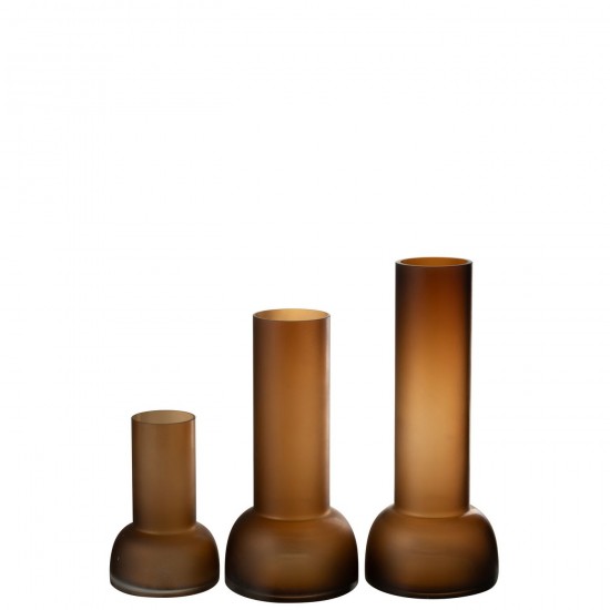 Jolipa Vase Chandelier Yoko Verre Marron Large.