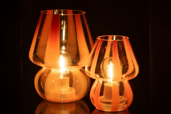 J-Line J Line Éclairage Armatures Luminaires D'intérieur Pieds De Lampe Avec Abat Jour Lampes De Table Lampe Rayures V.