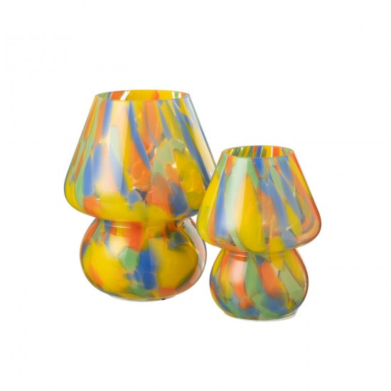 Jolipa Lampe Arc En Ciel Verre Mix Large.