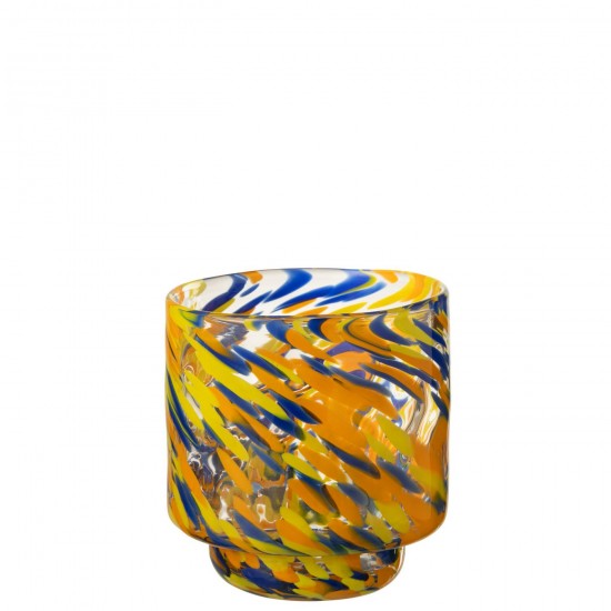 J Line Vase Arun Verre Mix Small L15xB15xH15 cm JLine 53534 by Jolipa 53534.