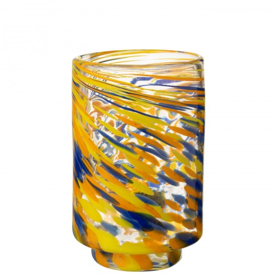 J Line Vase Arun Verre Mix Large L15xB15xH26 cm JLine 53535 by Jolipa 53535.