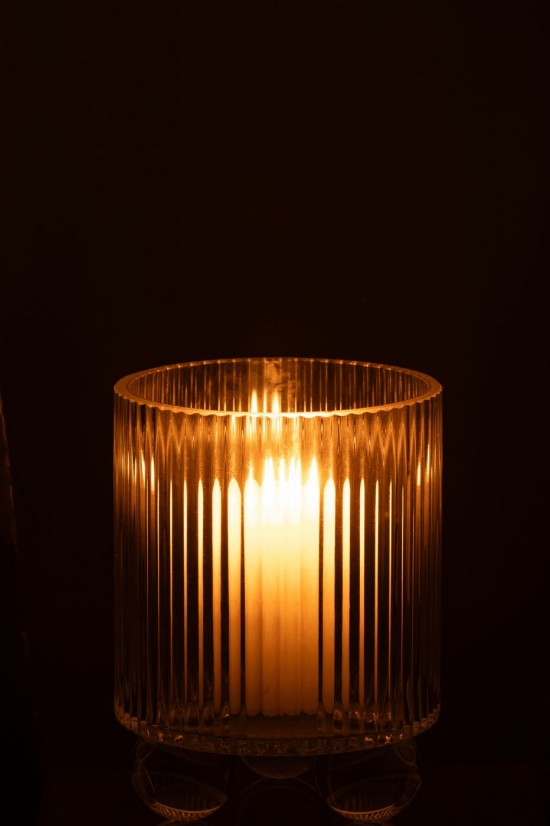 J-Line J Line lanternes photophores Jolipa Photophore Clara Verre Transparent Small.