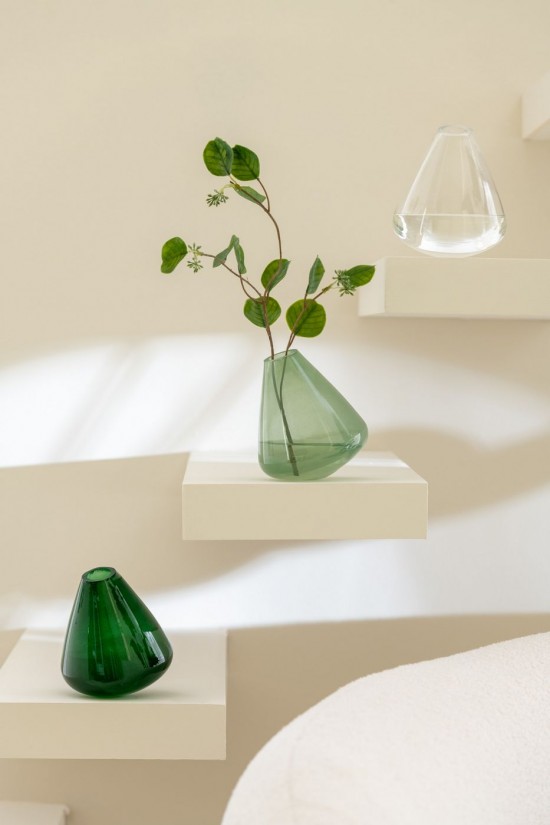 J-Line J Line vases Vase Topaz Verre Vert Clair.