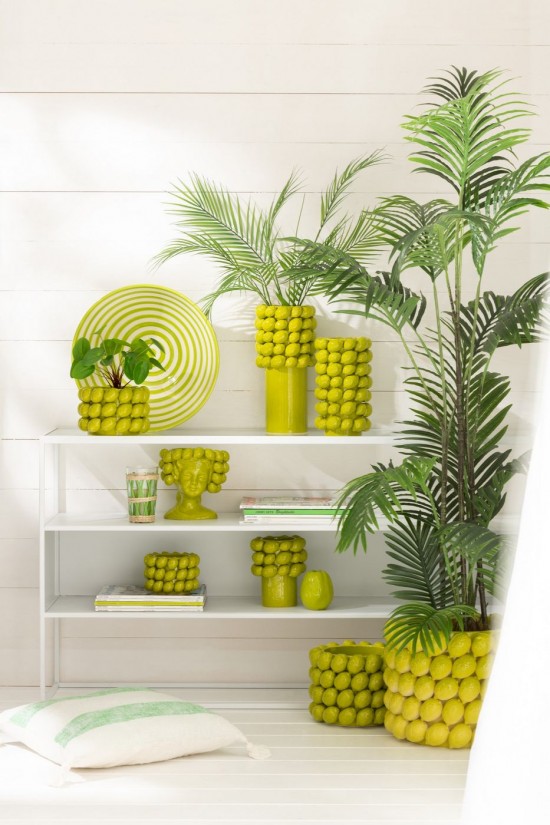 Jolipa Vase Citron Vert Cover Ceramique Vert.