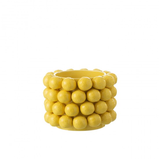 J Line Cahepot Citrons Ceramique Jaune Large L25xB25xH19 cm JLine 53694 by Jolipa 53694.