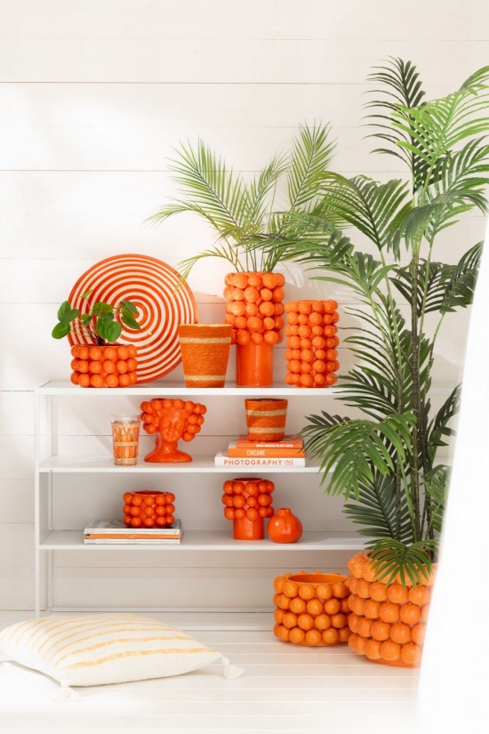 Jolipa Vase Oranges Cover Ceramique Orange.