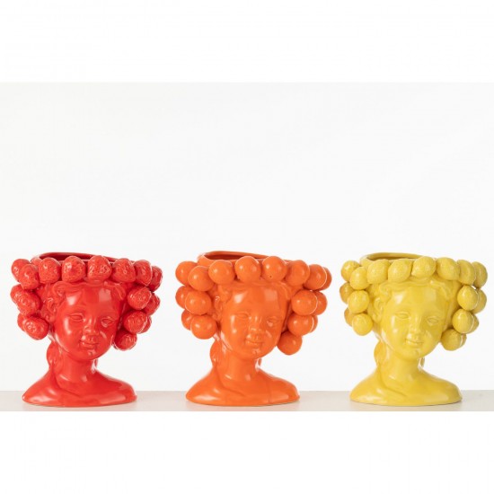 J-Line J Line Grands vases Grand vase Vases hauts Vase haut. Jolipa Vase Oranges Cover Ceramique Orange.