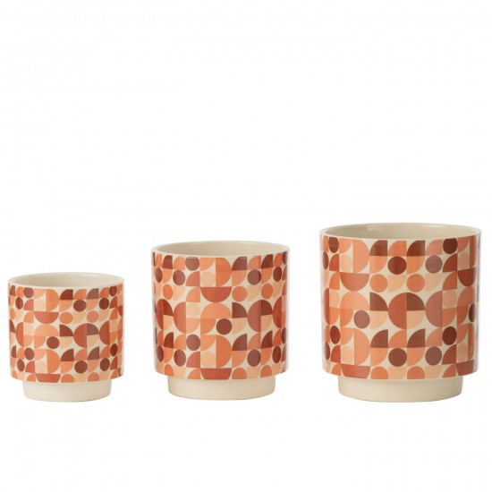 J-Line J Line cachepots de fleur Jolipa Cachepot Trivial Ceramique Mix Large.