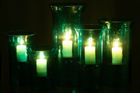 J-Line J Line lanternes photophores Photophore Tarifa Etroit Verre Azur Extra Large.