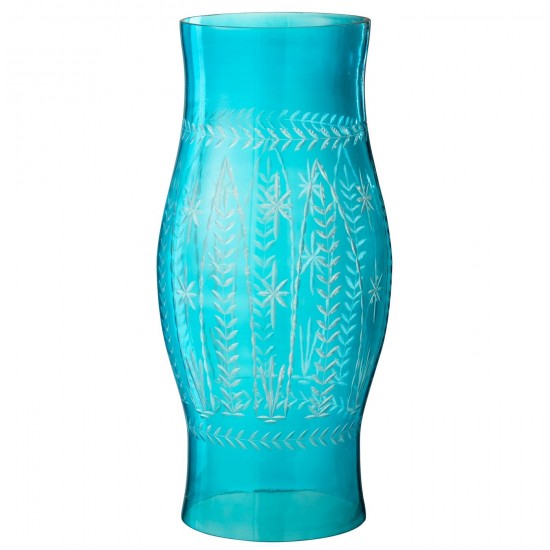 J Line Photophore Tarifa Verre Azur Large L15xB15xH39 cm JLine 53741 by Jolipa 53741.