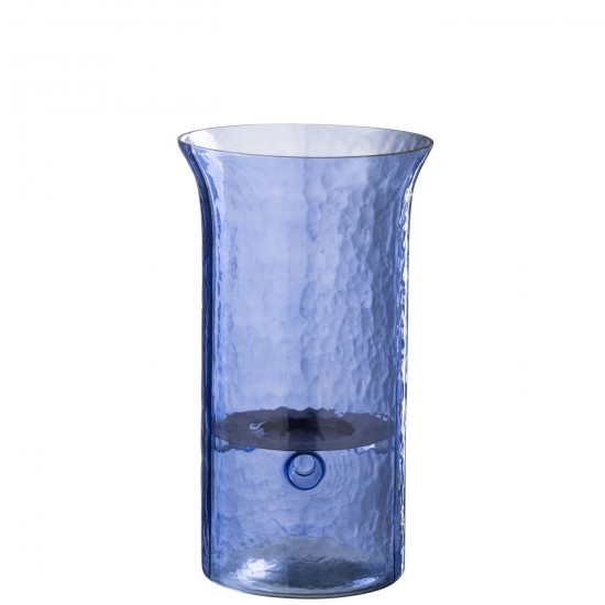 J Line Photophore Tarifa Etroit Verre Bleu Large L19xB19xH34 cm JLine 53746 by Jolipa 53746.