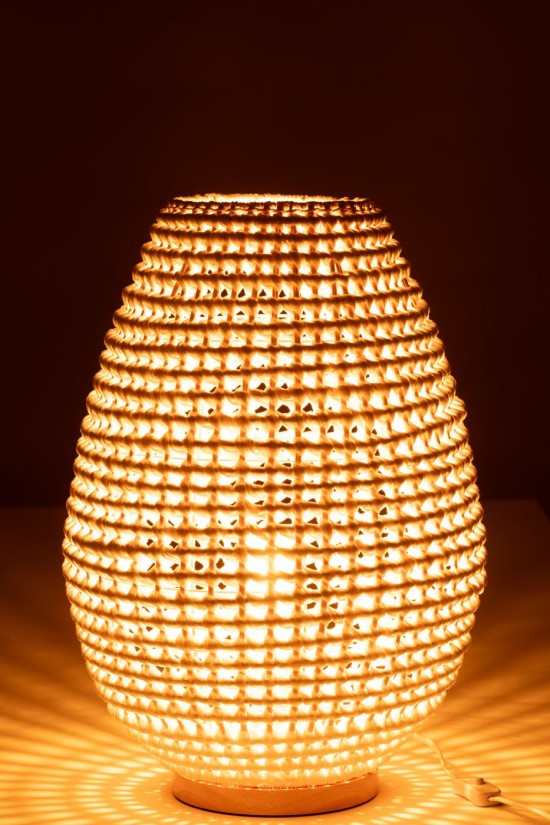 J-Line J Line Ampoules Jolipa Lampe Metal Torsade Blanc.